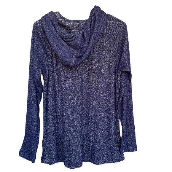 Kenneth Cole Pullover Sweater Womens Large Hooded Lightweight Tie Neck - Picture 2 of 10